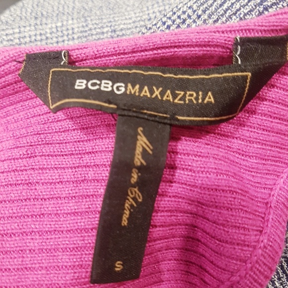 Bcbg Maxazria magenta draped knitted top - Picture 3 of 3